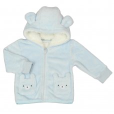 G33058:  Baby Sky Bear Hooded Plush Fleece Jacket (6-24 Months)